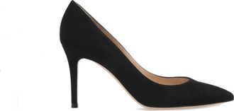 Gianvito Rossi Womens Leather Black Heeled Shoes Silk - Size EU 41
