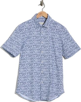 Bugatchi Miles OoohCotton Navy Button-Up Shirt at Nordstrom Rack, Size Xxx-Large