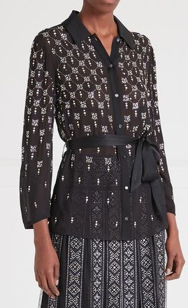 Temperley London Gallantry Shirt in Black at Nordstrom, Size 8