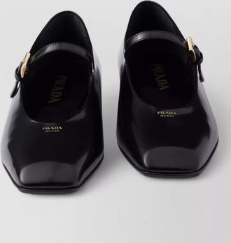 Prada leather mary jane ballerina shoes