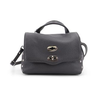 Zanellato Postina Baby - Dames - Handtassen - Grijs - ONE Size - Leer - Tassen