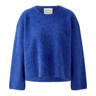 Oui Brushed Pullover - Dames - Cashmere truien - Blauw - L - Kasjmier - Truien & Vesten