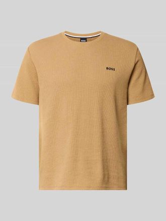 HUGO BOSS Regular Fit T-Shirt aus Baumwoll-Mix in Camel, Gr&ouml;&szlig;e XXL