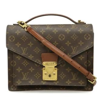 Louis Vuitton Pre-owned Monceau 28 Handbag - Dames - Pre-owned - Bruin - Maat: ONE Size