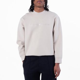 Emporio Armani Mens Felpa Logo-Print Sweatshirt, Size X-Large