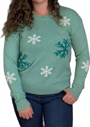 Staccato Seaside Snow Day Sweater In Mint