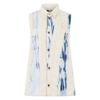 Diesel Sleeveless Tops, female, Blue, Size: XS Light Sleeveless Shirt