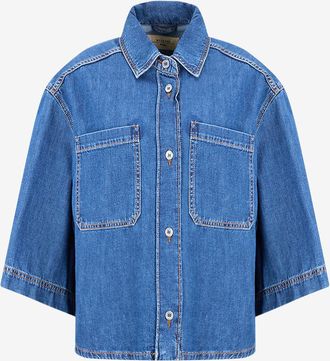 Max Mara Kurzes Hemd aus Denim Enza