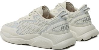 HUGO BOSS Mens Leon Runner Sneaker Gray Uppers Rubber