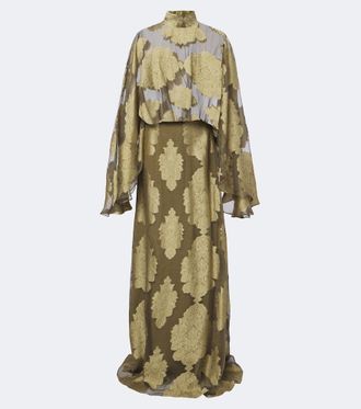 Taller Marmo Chimera jacquard silk chiffon gown