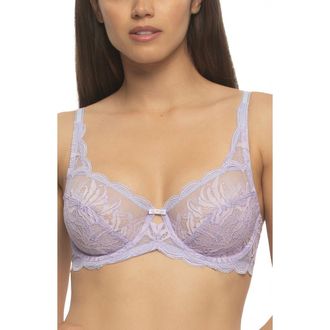 Felina Peridot Lace Unlined Underwire Bra in Lavender at Nordstrom Rack, Size 34Ddd