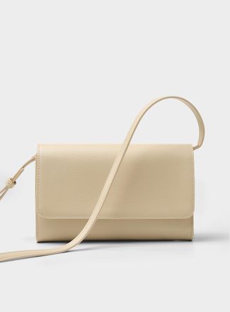 Simons Womens Organized faux-leather clutch