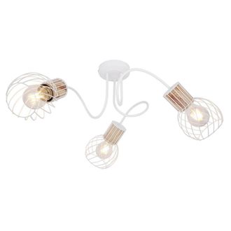 Netlighting Luise Multi Arm Semi Flush Ceiling Lamp White 3x E27