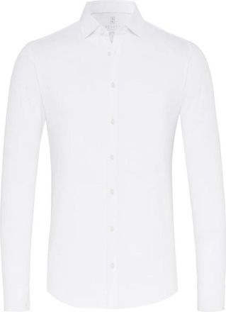 DeSoto Witte Overhemdjurk - Slim Fit - Heren - Casual Overhemden - Wit - 2XL - Katoen - Overhemden