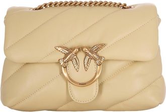 Pinko Borsa Mini Love Bag Puff Maxi Quilt Giallo Vaniglia Antique Gold