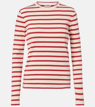 Jil Sander T-shirt in cotone a righe