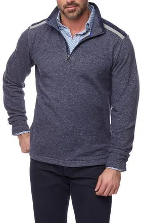 Robert Graham Rufino Quarter Zip Pullover Sweater in Indigo at Nordstrom Rack, Size Small
