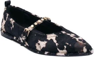 Ash Bella Studded Mary Jane Flat in Black Edgy at Nordstrom, Size 38