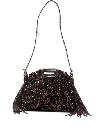Maje Miss M mini bag - women - Sheepskin/Polyester - One Size - Brown