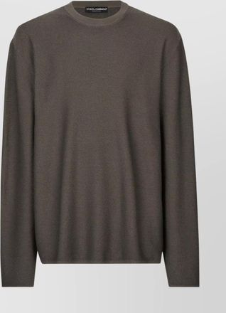Dolce & Gabbana ribbed crewneck sweater in fine knit
