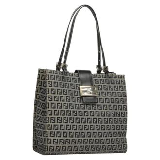 Fendi Pre-owned Tote Bags, female, Multicolor, Size: ONE SIZE Pre-owned Vintage Canvas Tote Bag