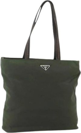 Prada Pre-owned Tote Bags, female, Green, Size: ONE SIZE Pre-owned Vintage Tote Bag