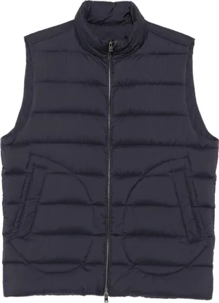 Herno Blue Quilted Sleeveless Jacket