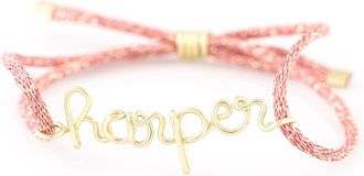 Atelier Paulin Bracelet Cordon Lurex Gold Filled Jaune, Personnalisable