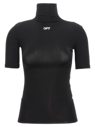 Off-white Black Logo Turtle Neck T-Shirt