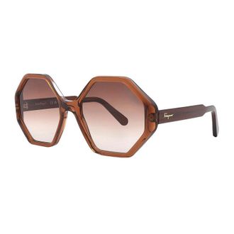 Ferragamo SF1070S 210 Transparent Brown/Brown Gradient