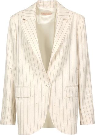 Pennyblack Penny Black Jassen Ivoor - Dames - Blazers - Beige - L - Pailletten - Jassen