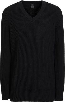 8 by YOOX ORGANIC COTTON RIB KNIT REGULAR FIT V-NECK