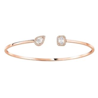 Messika 18k Rose Gold My Twin Toi Moi Thin Diamond Bangle, Size S