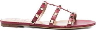 Valentino Garavani Rockstud Leather Flat Sandals