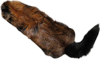 Dolce & Gabbana Brown Red Fox Fur Neck Warmer Winter Womens Scarf