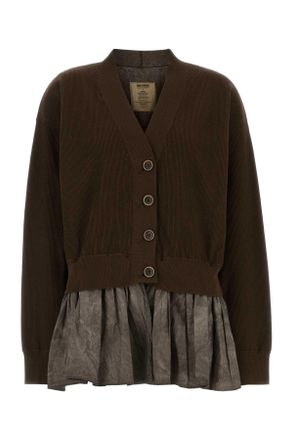Uma Wang Brown Cotton Blend Oversize Cardigan