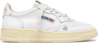 Autry White Medalist Silver Inscription Sneakers
