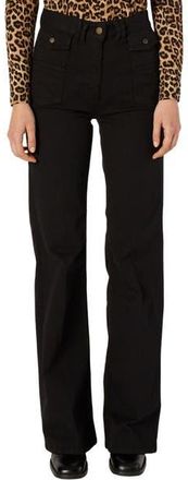 Gerard Darel Anna Straight High-Waisted Jeans in Black at Nordstrom, Size 4