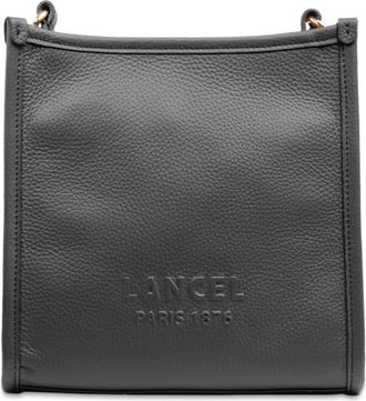 Lancel logo-embossed crossbody bag - women - Cotton/Calf Leather (top grain) - One Size - Black