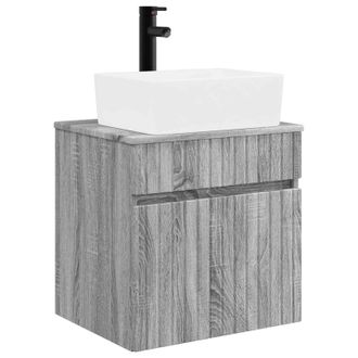 vidaXL Vanidad De Lavabo Montada En La Pared Sonoma Gris Vidaxl