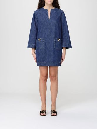 Valentino Abito a caftano Valentino in denim di cotone