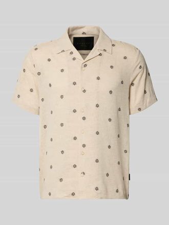 Bugatti Regular Fit Freizeithemd mit Reverskragen in Sand, Gr&ouml;&szlig;e XXL