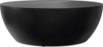Simpli Home Elmbrook 34In Solid Mango Modern Industrial Drum Coffee Table