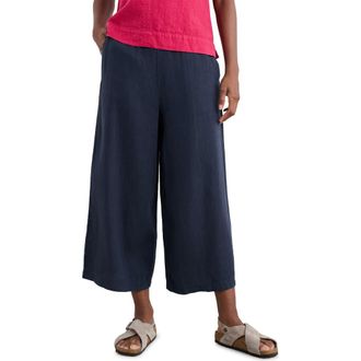 Seasalt Cornwall Merrivale Linen Culottes in Maritime at Nordstrom, Size 10 Us
