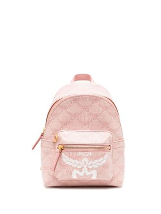 MCM Zaino Stark Lauretos piccolo con monogramma - Rosa