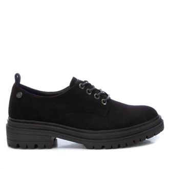 Xti Womens Lace-Up Suede Oxford In Black