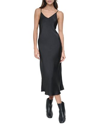 DKNY Dkny Washer Satin Bias Slip Dress