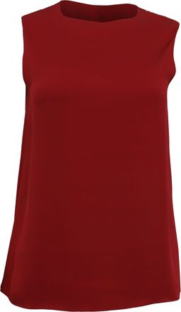 Theory Sleeveless Tank Top in Burgundy Silk