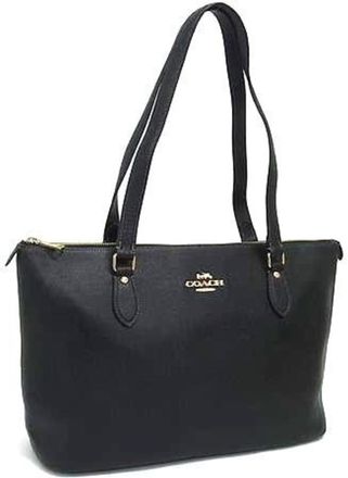 Coach Black Leather Tote Bag (Pre-Owned)
