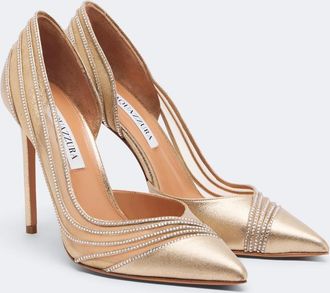 Aquazzura Dream Girl embellished leather pumps